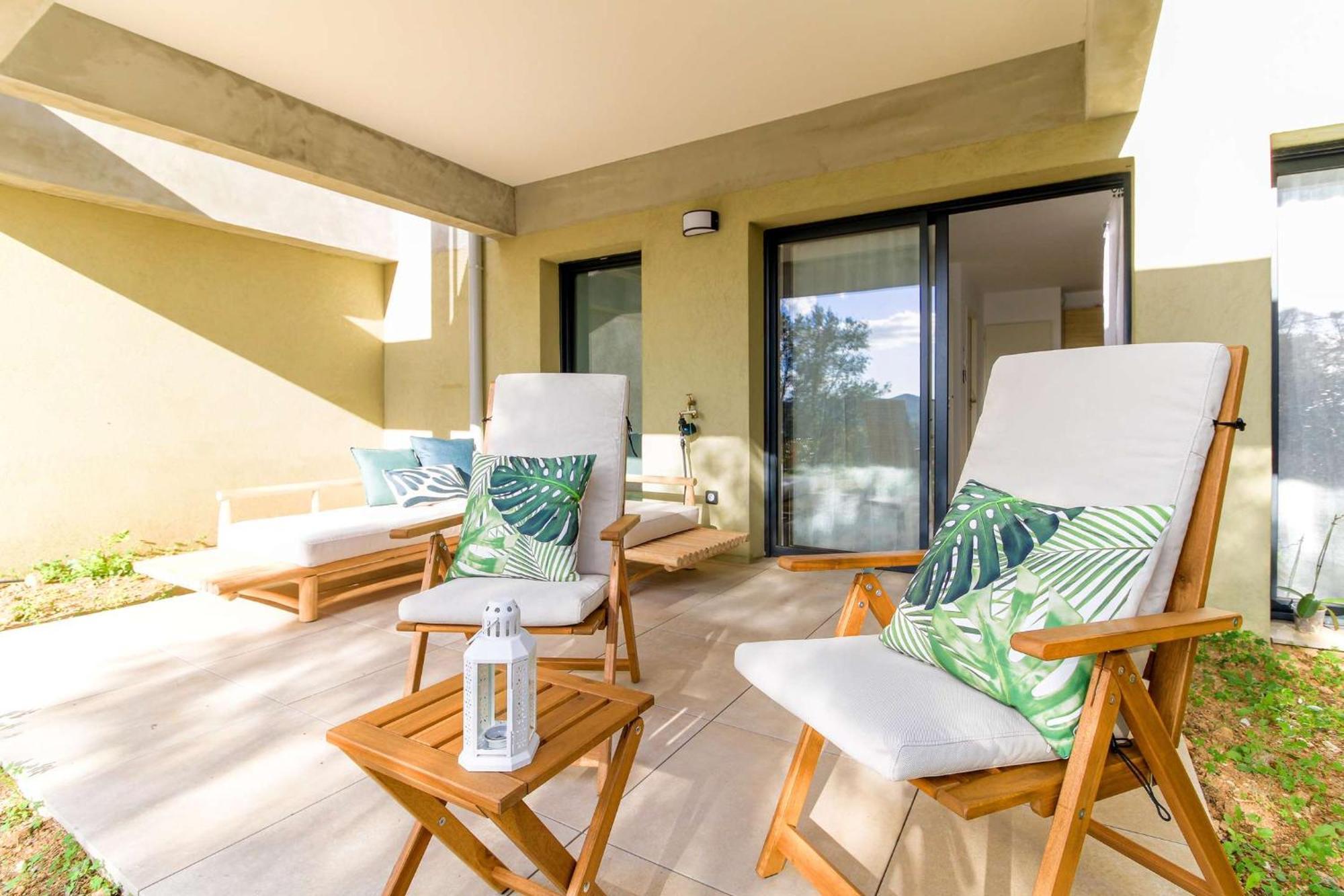 Select'Sohome - Joli Appartement Avec Jardin Privatif Et Parking - Capnat-F08 봄레미모사 외부 사진
